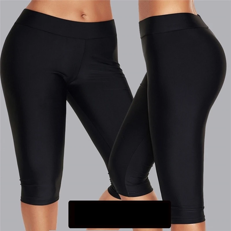 Women High Waisted Yoga Pants Squat Proof Cropped Training Tights Female Sports Fitness Gym Flex Capri Leggings For Ladies