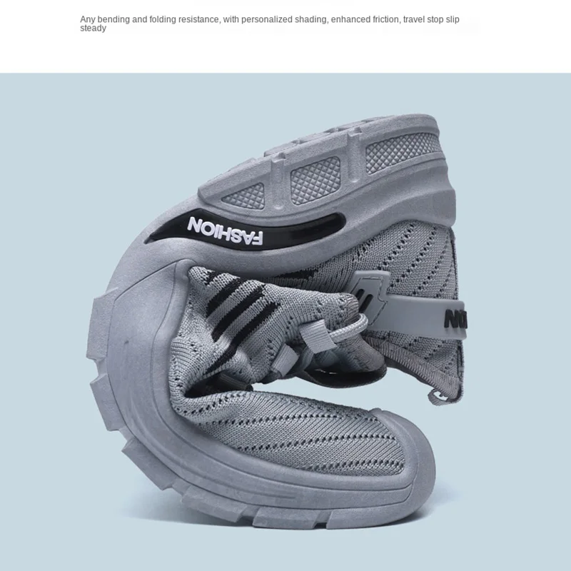 Oulylan High Quality Casual Comfort Sneaker Outdoor Anti-slip Mesh Ventilate Running Footwear Men Trendy Soft-sole Sports Shoes