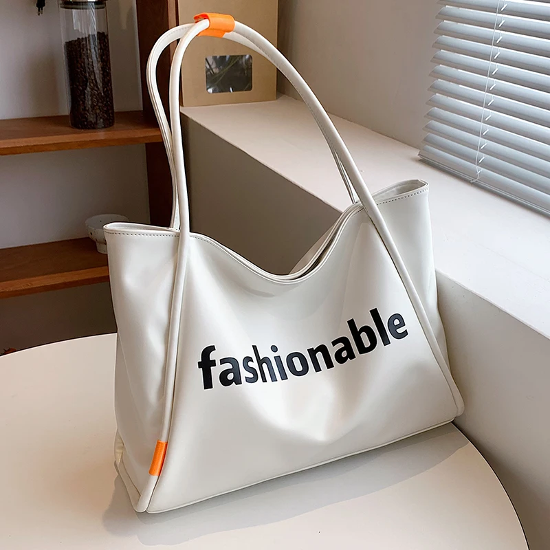 

VeryMe Solid Color Large Capacity Shoulder Women's Bag 2022 New Fashion Female Big Handbags Popular Simple Ladies Shopping Totes