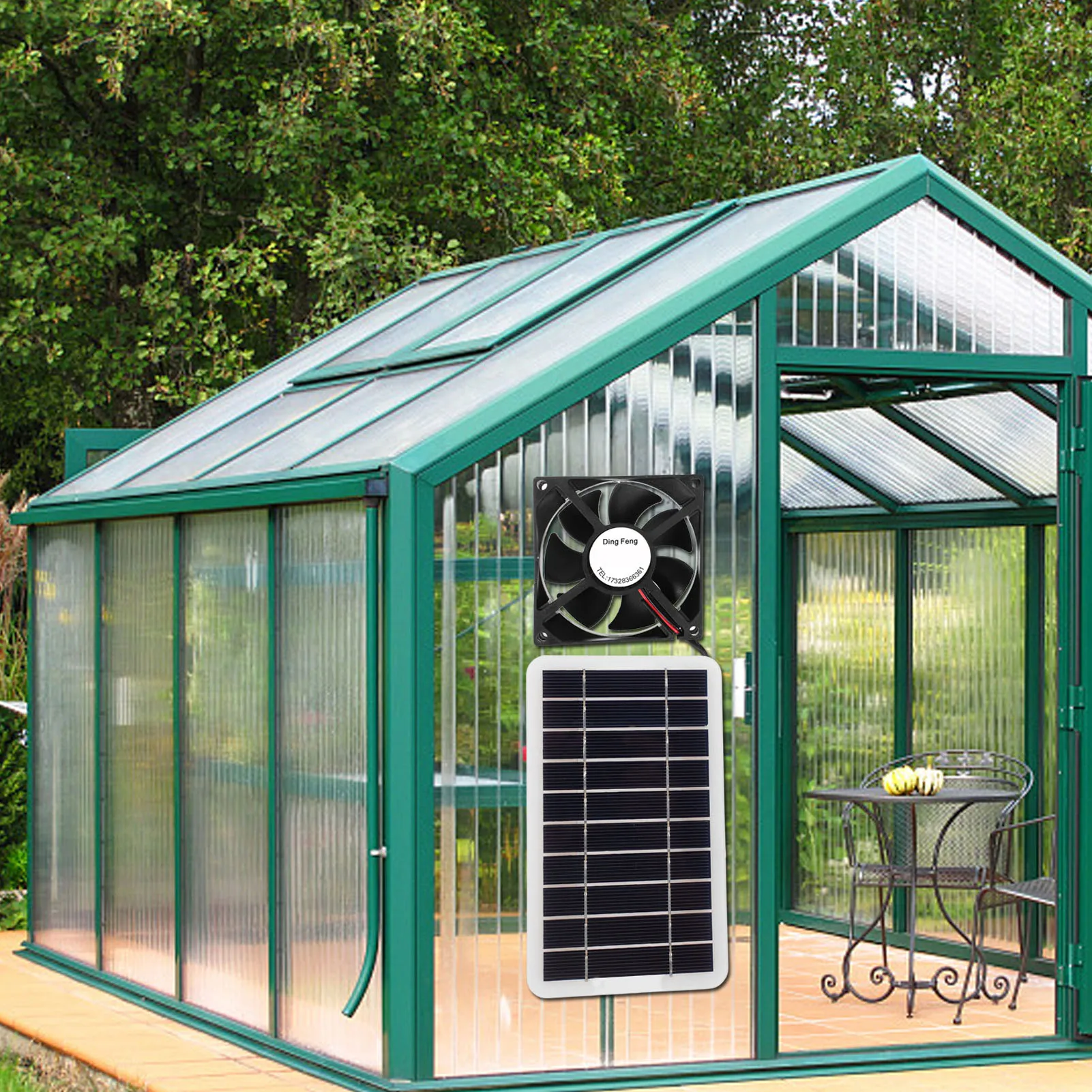 

Mini Household Ventilator Quiet Solar Powered Exhaust Fan Easy Application for Dog Chicken House Greenhouse SDI99