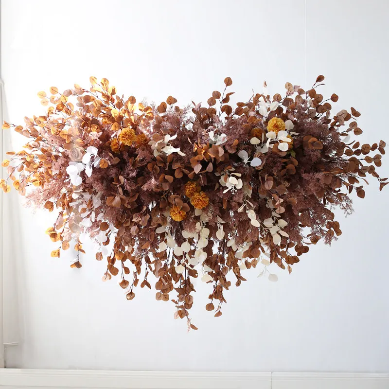 Yjq retro color heart-shaped hanging flower window decoration scene arrangement simulation flower art hotel commercial props