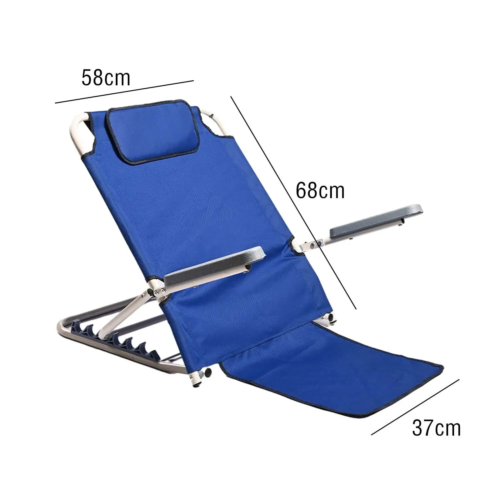 Bed Backrest Folding Multifunction Chair Pad Beach Chair Reading Bed Rest Pillows for Dorm Traveling Backyard Bedroom Lawn