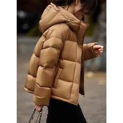 Women's Winter Coats 2024 White Duck Down Thickened Warm Down Jacket Stand-up Collar Women's Clothing Hooded New in Outerwears