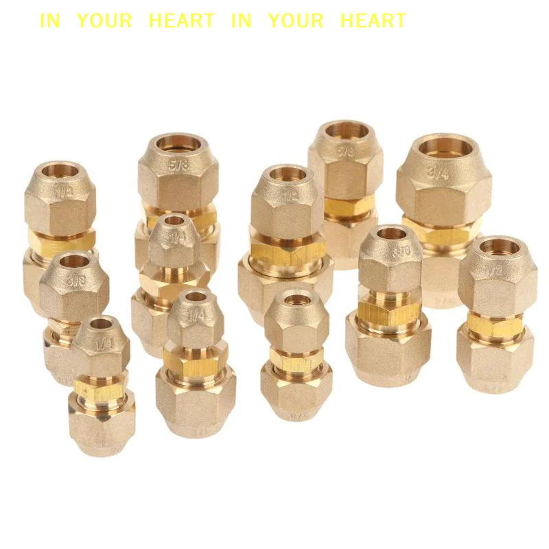 【X】High Pressure 45 Degree Flare Pipe Reducer Coupling Fitting Connector Assorted Sizes for Pneumatic System Connections