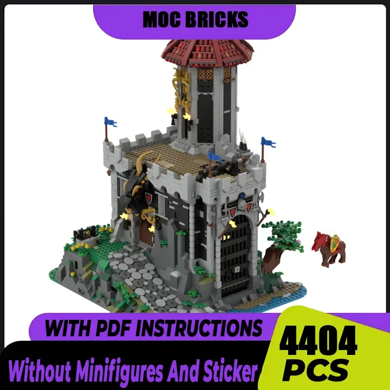 

Строительные блоки Moc, огнедышащая крепость, башеня волшебника, модель замка, технические кирпичи, сборка «сделай сам», средневековые игрушки, праздничные подарки