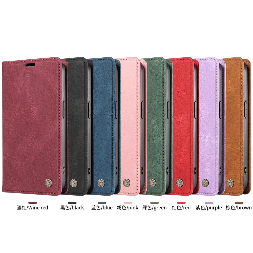 Magnetische Leder-Geldbörsen-Flip-Cover für Samsung Galaxy S25 S24 S23 S22 S21 S20 S10 S9 S8 S7 FE Plus Pro Ultra Edge | Premium-Gehäuse – Detail 1
