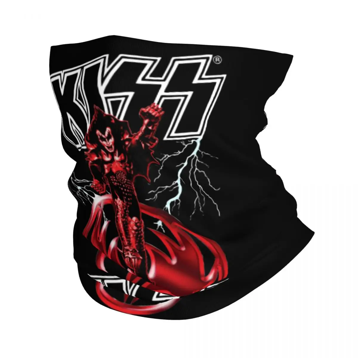 Kiss Band Demon Bandana Neck Cover Printed Wrap Scarf Multi-use Headwear Outdoor Sports Unisex Adult Breathable