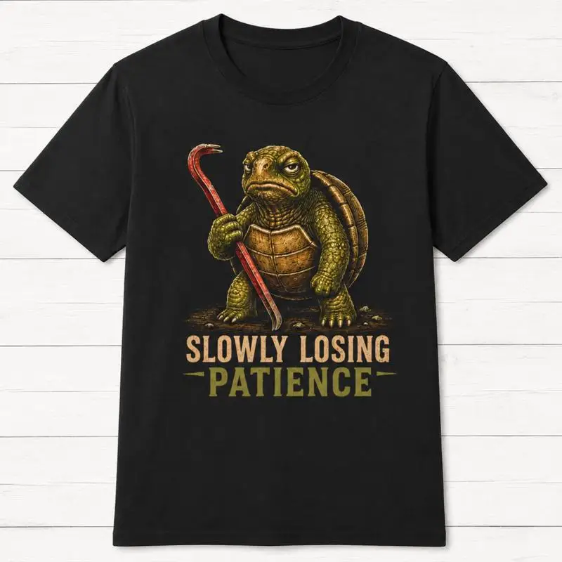 Slowly Losing Patience Turtle Crowbar T-Shirt