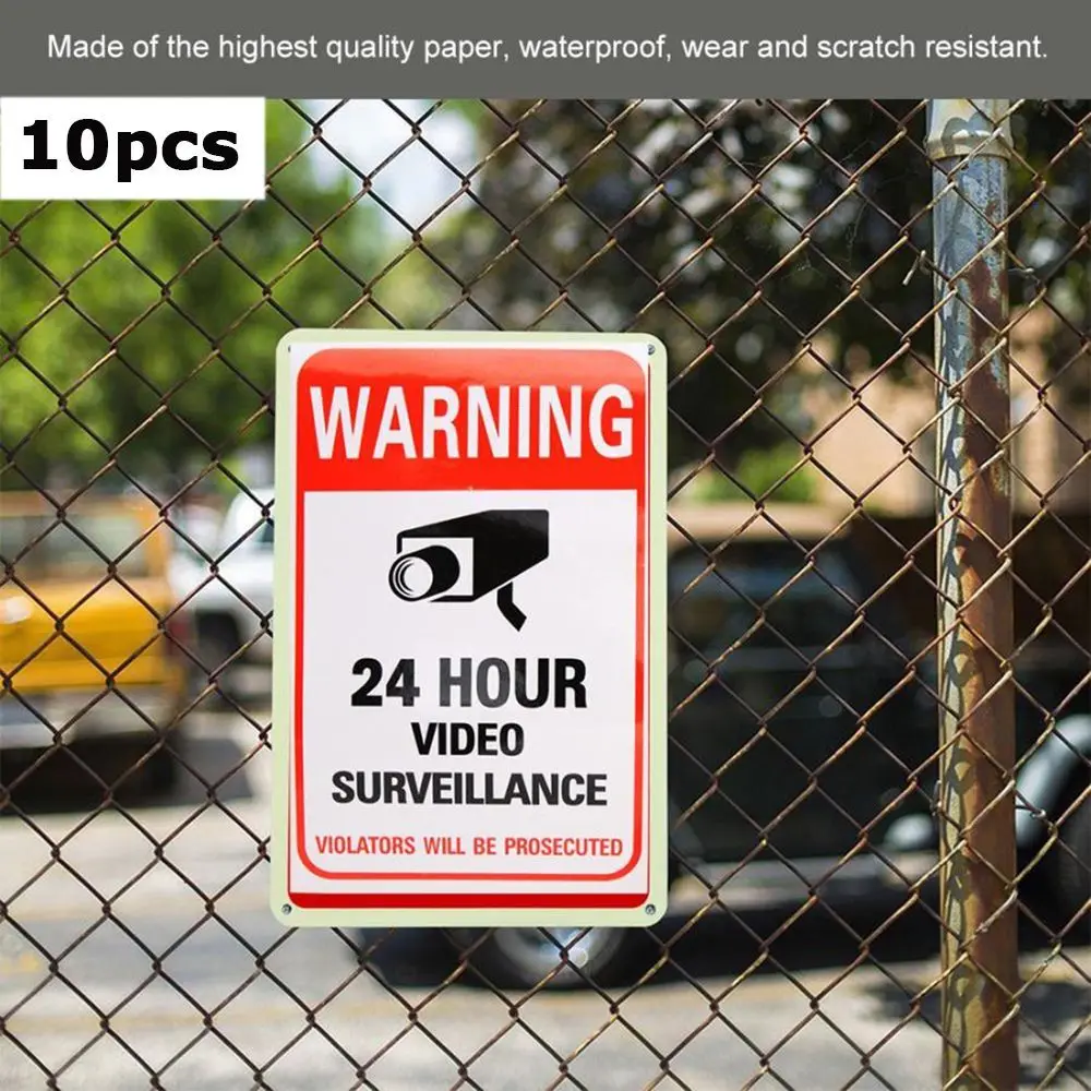 Practical Video Surveillance Security Camera Sign Decals Stickers Warning Signs Warning Sticker