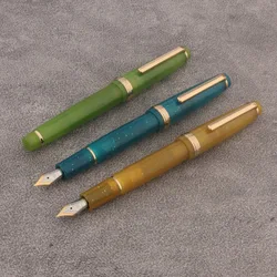 1pc JINHAO 82 Fountain Pen Transparency Pen Spin Golden EF F M Nib Business Office School Supplies Ink Pens