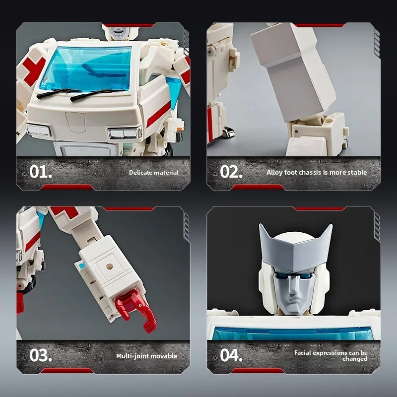 Transformatie KO MP30 Vergrote versie Ambulance Transformatie Speelgoedmodel G1 Filmversie Auto Robot Beeldje