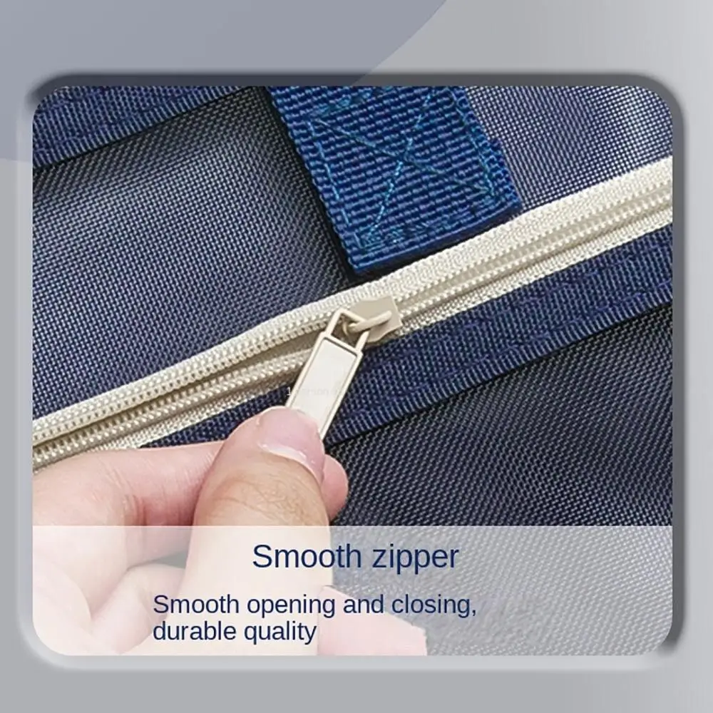 New Nylon Mesh Mesh Zipper Pouch Bag A3 Multifunctional Document Bag Thickened Portable Data Storage Bag School Office Supplies