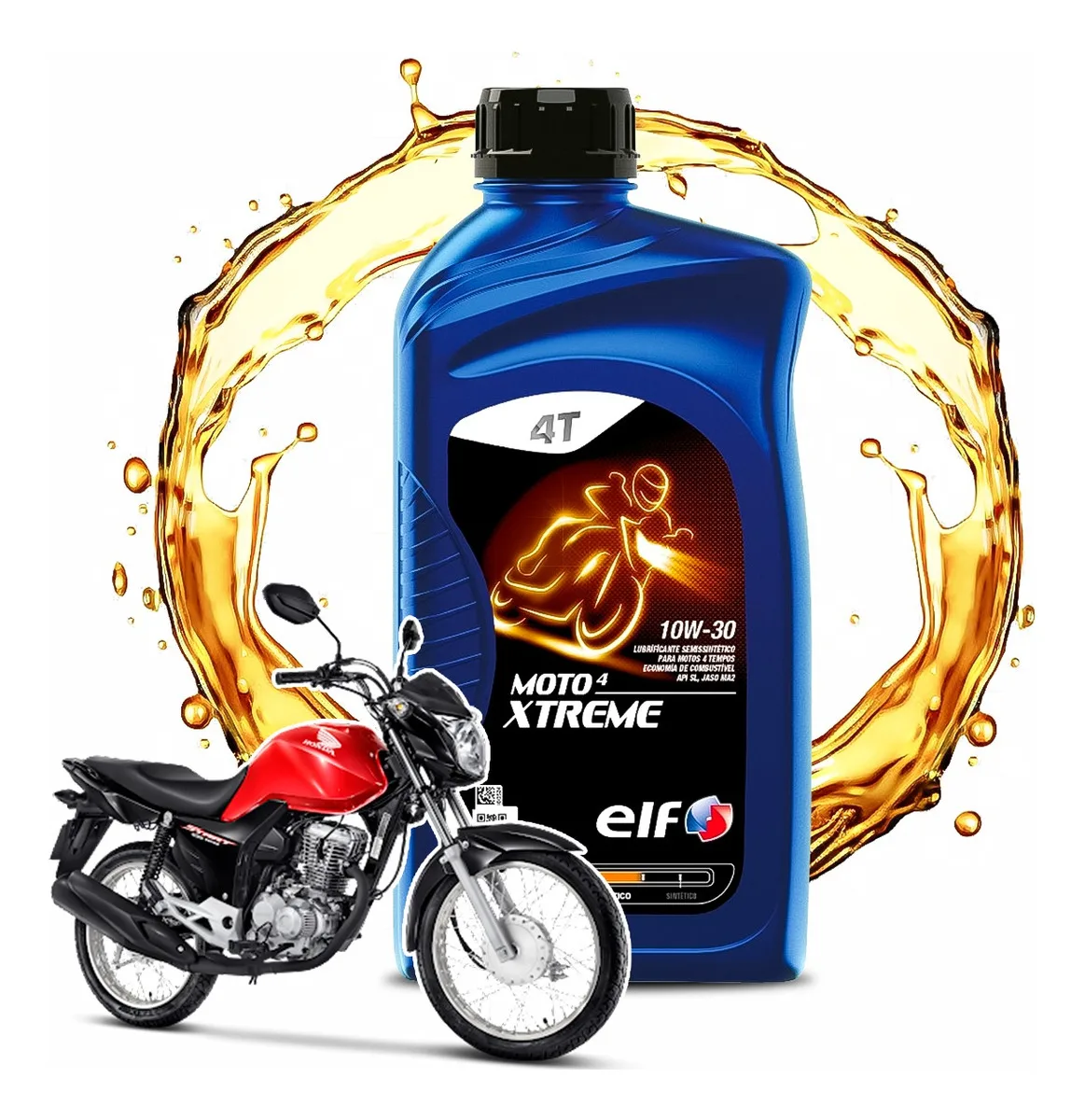 Oil For Honda Cg 160 Semi-synthetic Elf 10W-30 Xtreme