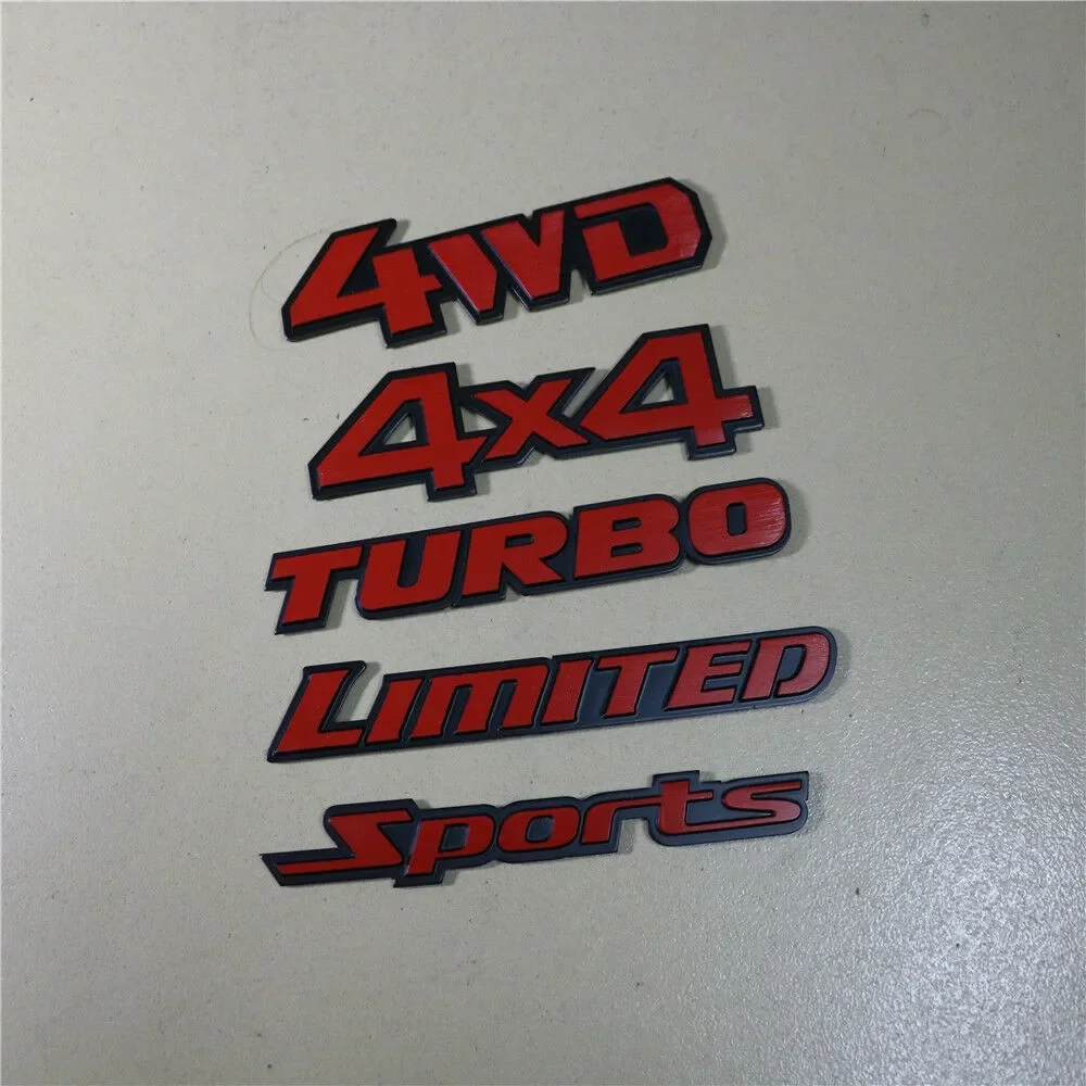 

Красный LIMITED 4x4 4WD Sports TURBO металлическая наклейка наклейка значок гоночная эмблема