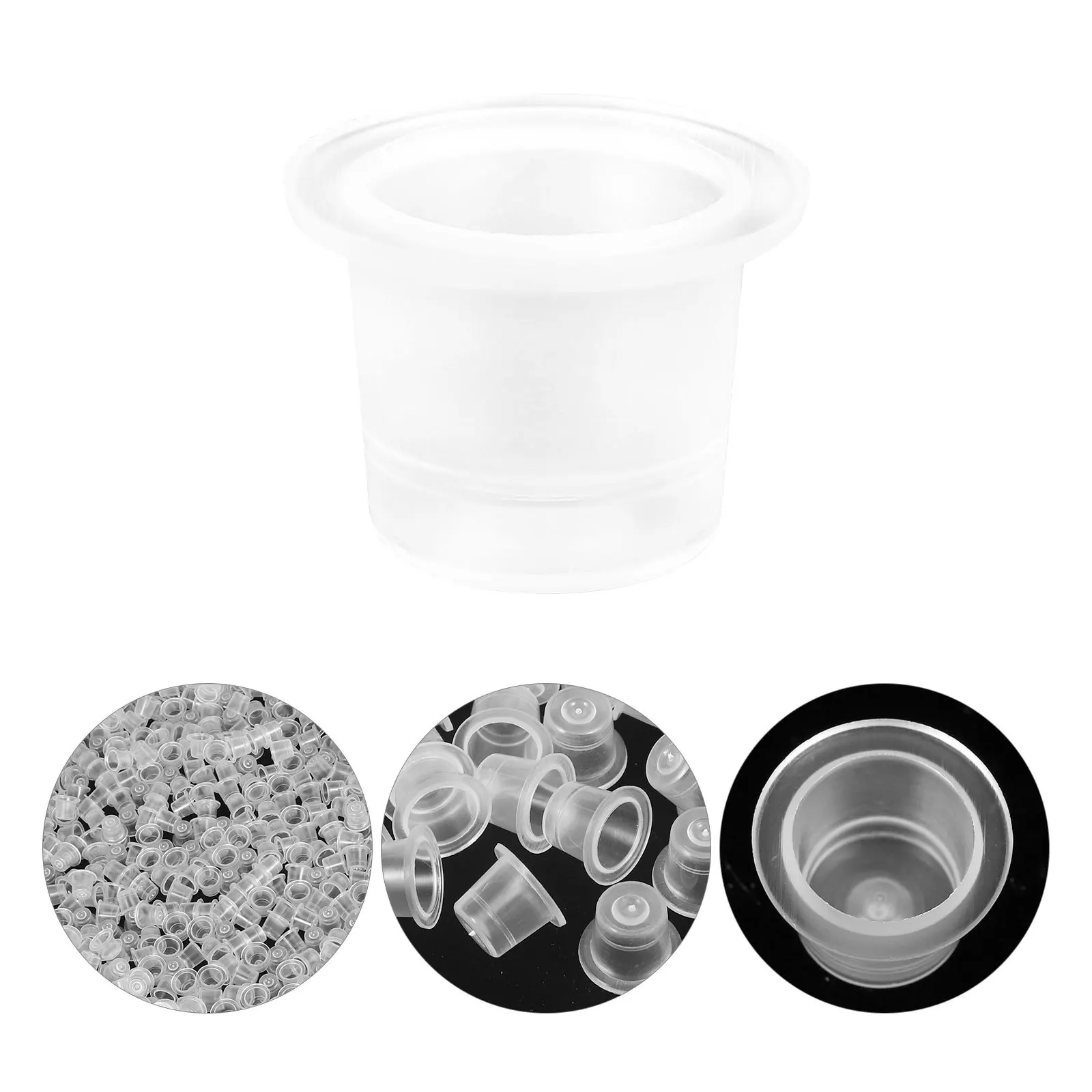 

80Pcs Tattoo Color Ink Cups Plastic Pigment Holders Mini Containers for Tattooing Use Ink Cups Compact Tattoos Cup