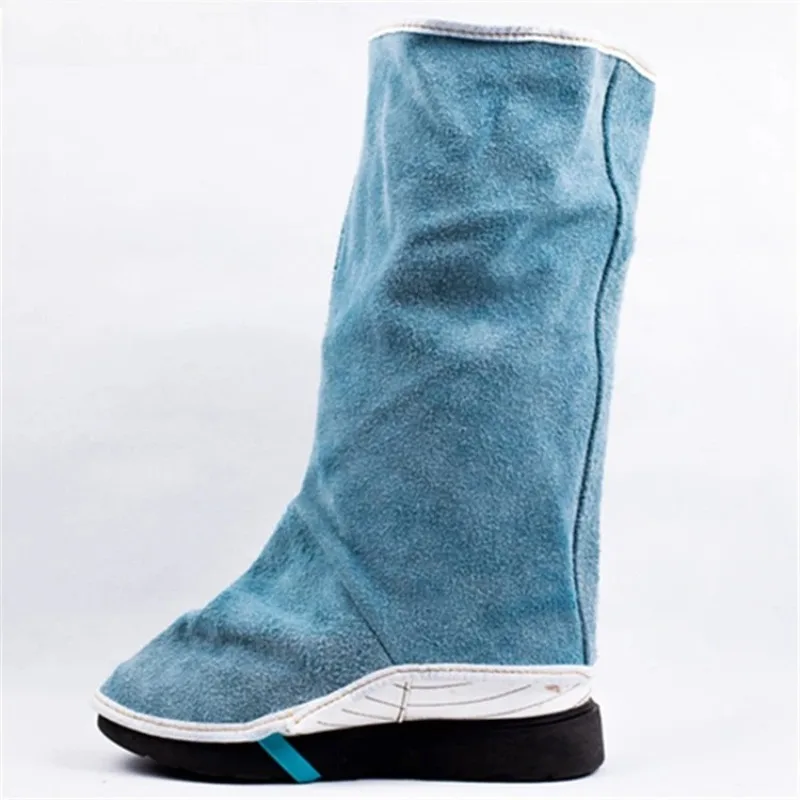 

Износостойкая термоизоляционная защита для ног при электросварке, защита ног для рабочих, защита ног сварщика из воловьей кожи