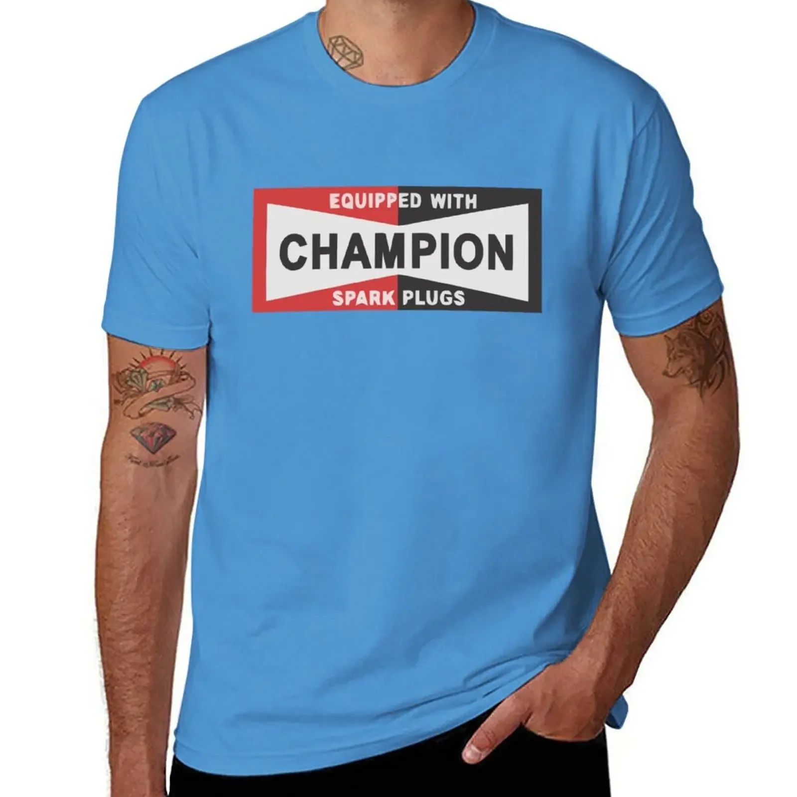 sweat shirt cute clothes mens graphic t-shirts funny New The Champion Spark Plugs Racing Once Up A Time In Holiday T-Shirt