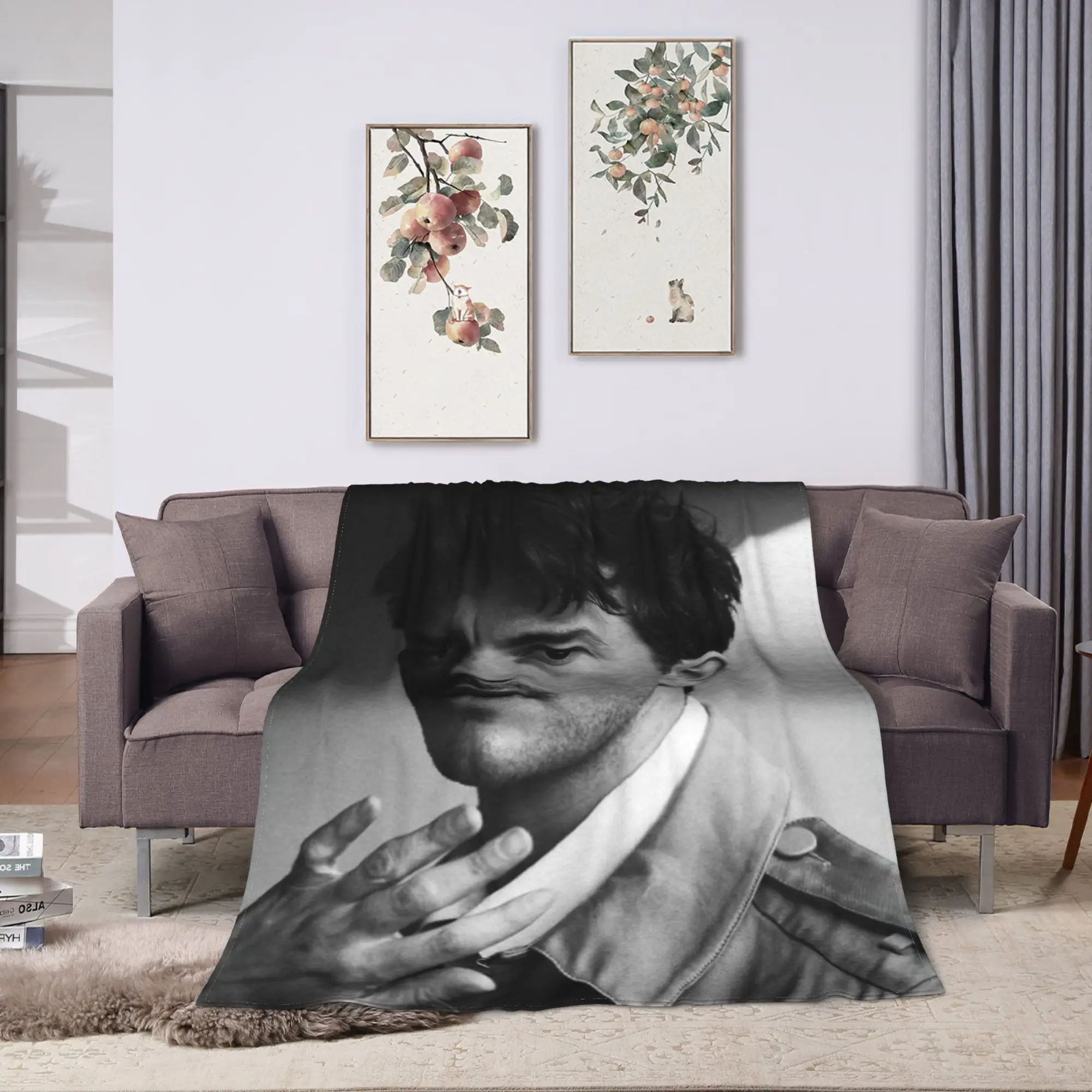 Jonathan Bailey Retro Plush Blanket Boy Girl  Flannel Throw Blanket For Living Room Warm Design Quality Bedspread Birthday Gift