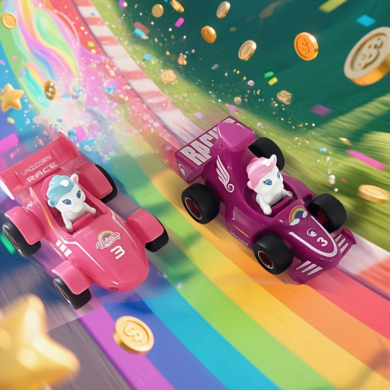 2.4GHz 유니콘 RC 레이싱카, 핑크/퍼플, 조작이 간편함, 크리스마스 선물