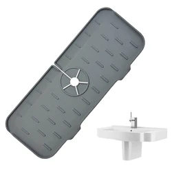 Kitchen Sink Silicone Faucet Pad Faucet Handle Drip Catcher Tray Sink Splash Guard Drain Mat Sponge Soap Holder Kitchen Gadgets