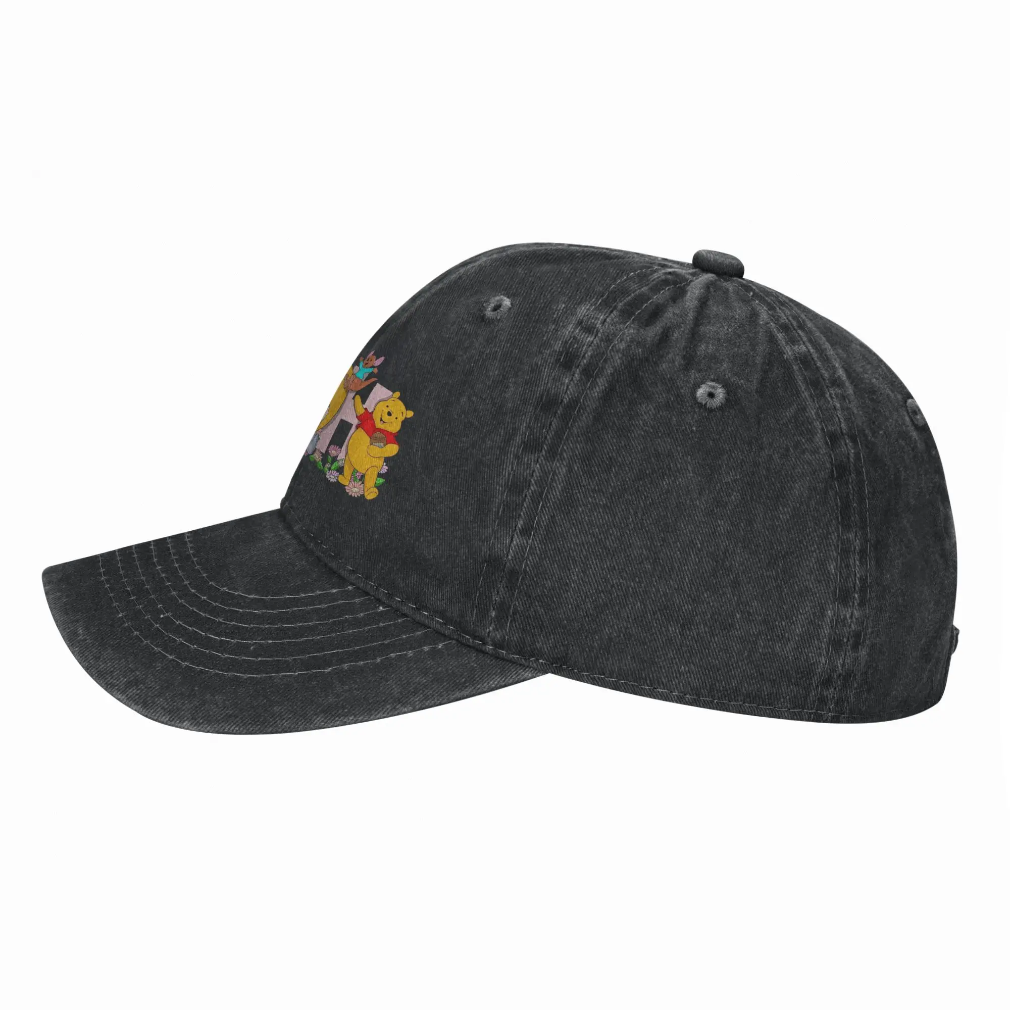 Winnie the Pooh Cartoon Piglet  Washed Baseball Cap  Vintage Sun Trucker Hat Summer Female Male Tennis Skate Snapback Cap