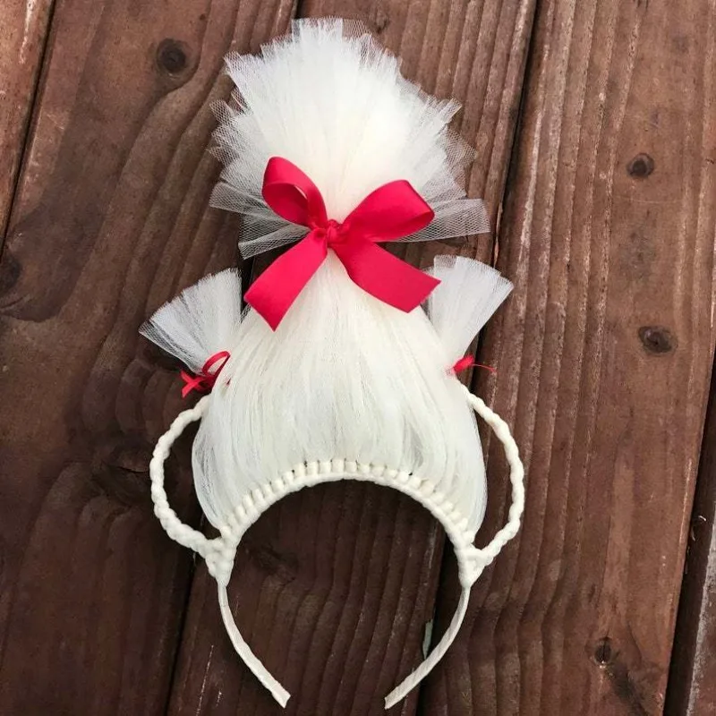 Xmas Wig Headband Exaggerated Hair Accessory Funny Party Headwear for Kids Performance Party Decor Dress Up Props Holiday Gifts - view 2