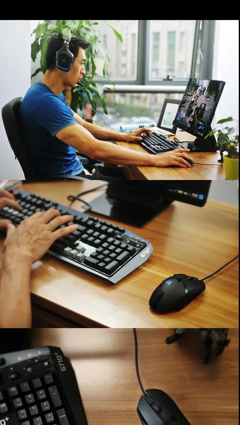 

Проводная игровая USB-мышь Logitech G402, 4000 точек на дюйм, с дышащим светом для киберспорта, совместимая с PUBG Over