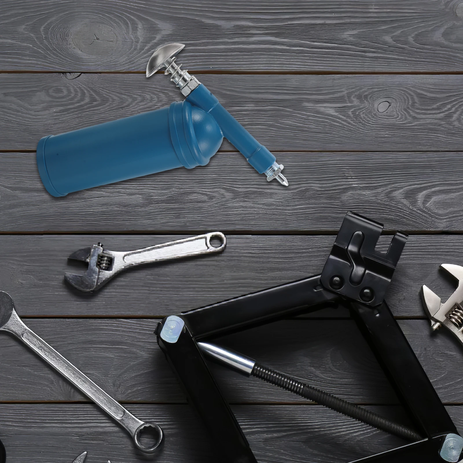 

Heavy Duty Manual Grease Gun 80Cc Sky Lubrication For Excavators Machinery Automotive Electroplated Silver Mini