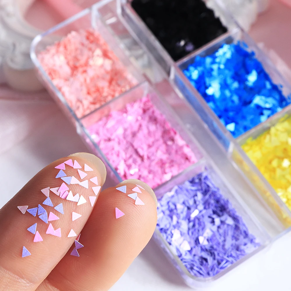 

Tiny Triangle Shape Sequins Epoxy Resin Filling Mini Triangle Glitter Flakes For Silicone Mold Filler DIY Keychain Crafts Making