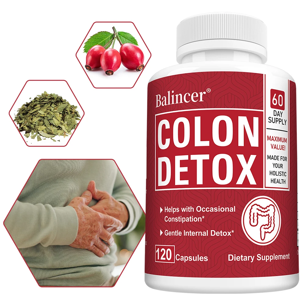 

Colon Cleanse 120 capsules, Gut Cleanse Detox, with Probiotics dietary supplement for Constipation Relief & Digestive Support