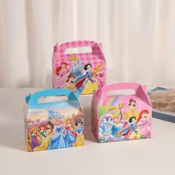 Disney Princess cenerentola Gift Box decorazioni per feste per bambini Baby Shower Paper scatole di caramelle bianche come la neve forniture per feste di compleanno per ragazzi