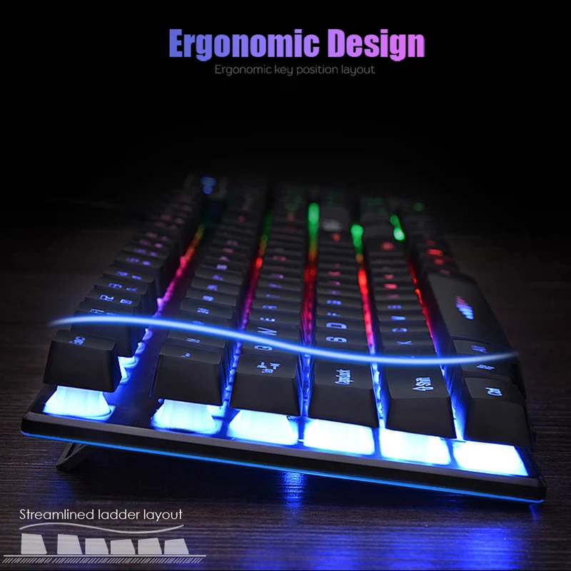Jogos com fio teclado e sem fio mouse + gaming headset graves profundos fone de ouvido com fio com microfone para ps5/ps4/xbox/pc/portátil