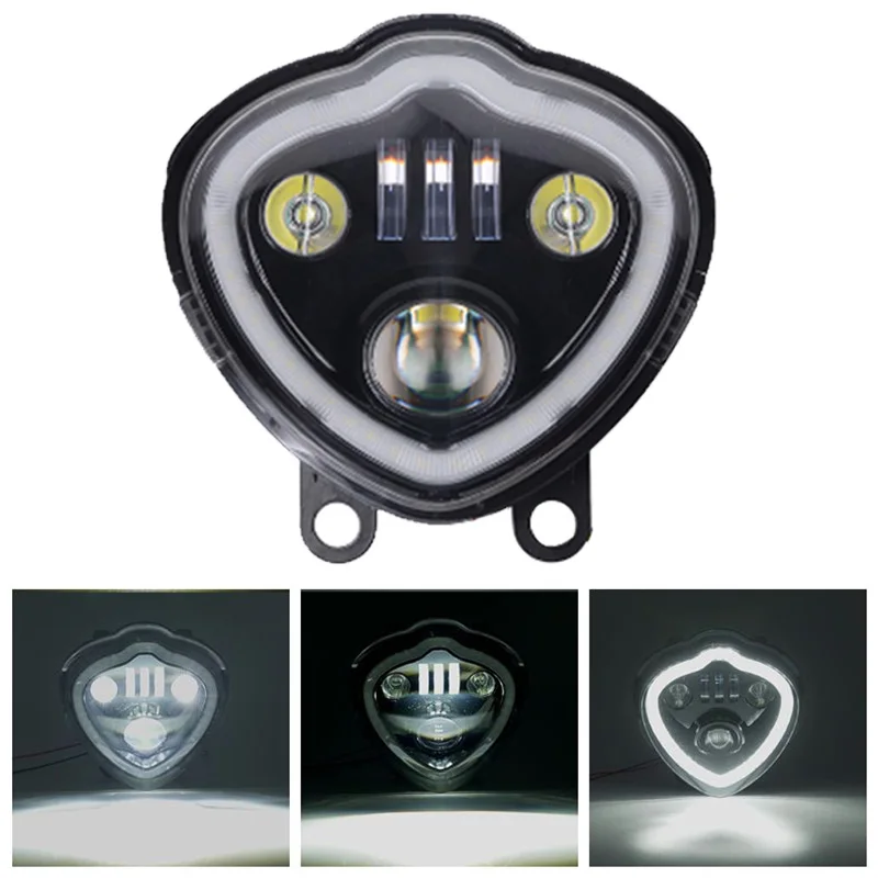 Black DRL Running Light Headlamp For Kawasaki Vulcan S 650/ EN650 2015-2021 Motorcycle LED Headlight Kit Front Light