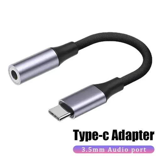 Imagen 1 del producto Adaptador de auriculares USB tipo C a 3,5 Jack USB-C 3,5 convertidor de Cable de Audio de 5mm para Samsung Galaxy Huawei Xiaomi