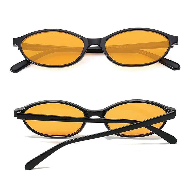 Sexy Small Oval Women\'s Sunglasses 2024 New Fashion Black Brown Sun Glasses Ladies Shades Trends Summer Unique Eyewear Men