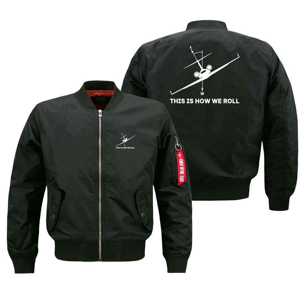 This Is How We Roll Aviation Pilots Ma1 Bomber Jacket Coats for Men Outdoor Military Man Baseball Jacket