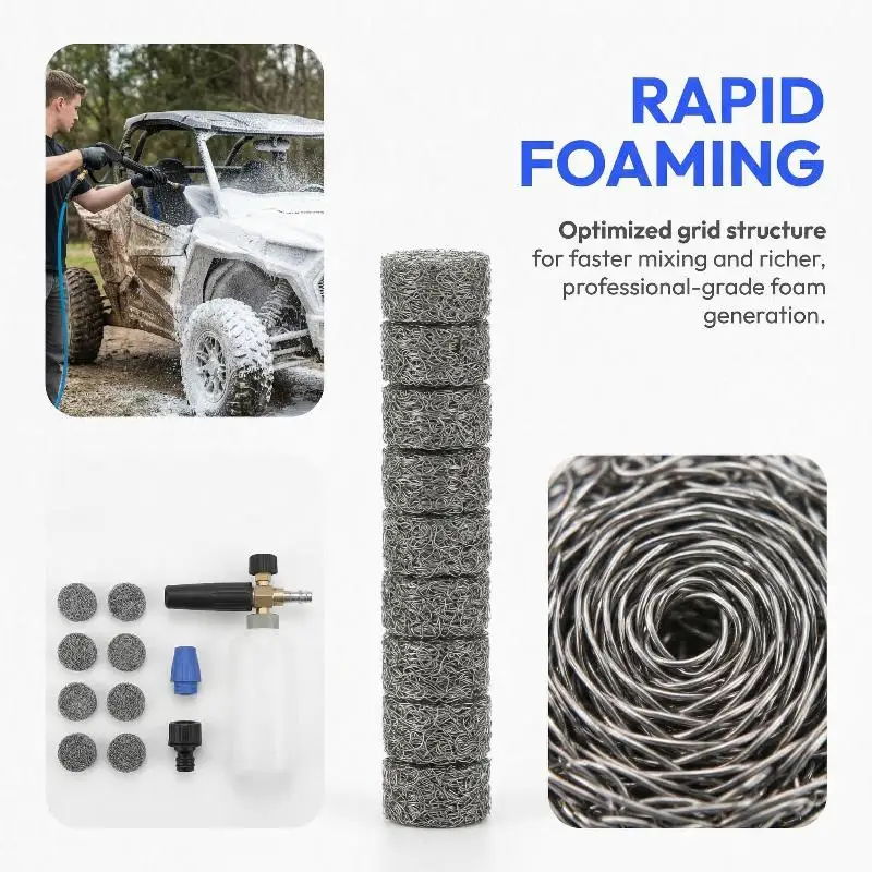 Automobile Foam Lance Mesh Filters Durable Stainless Steel 10Pcs Replacement For Car Wash Pressure System
