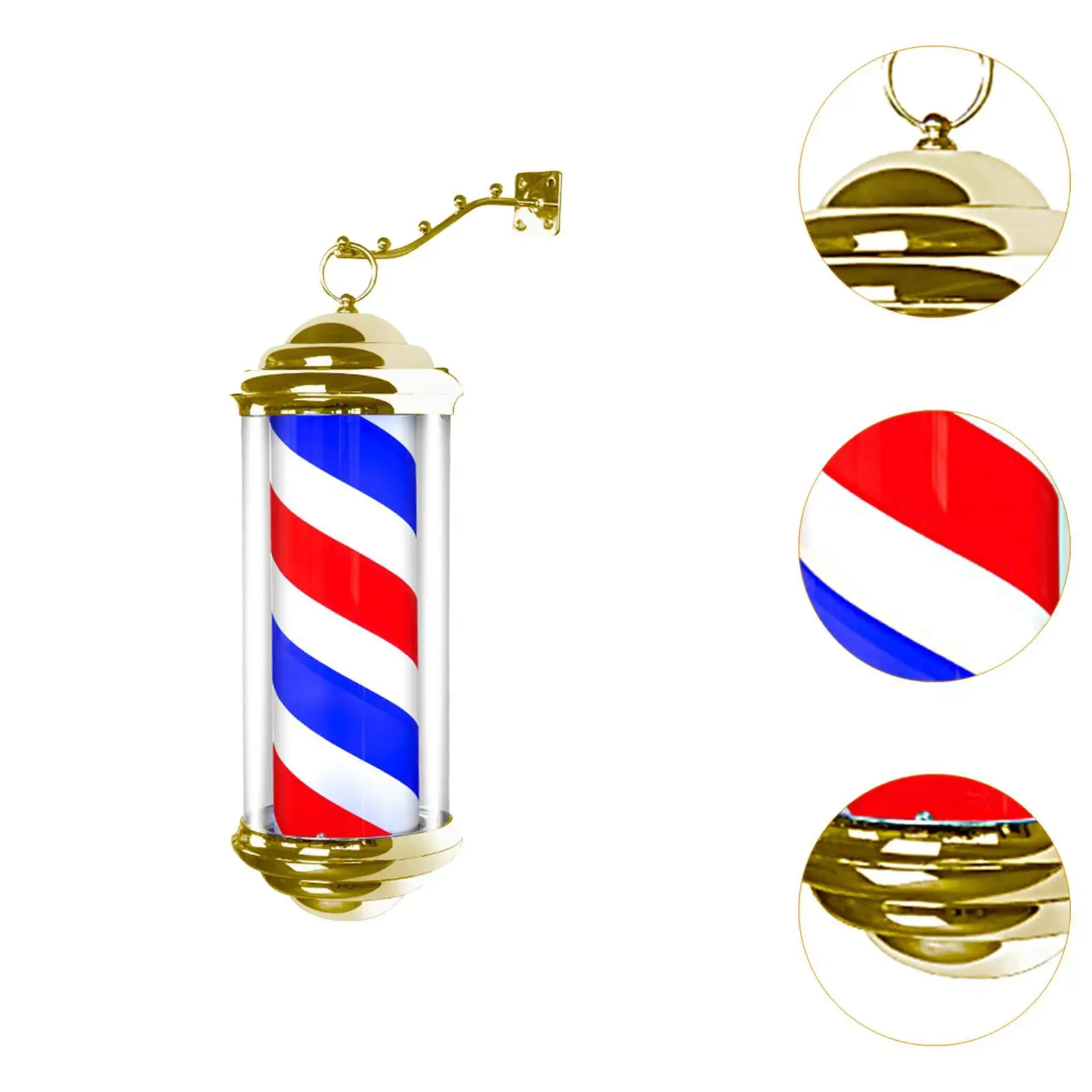 مصباح جداري مضيء على شكل عمود حلاقة ، مصباح شرائط ليد ، مثبت على الحائط ، علامة مفتوحة لصالون الشعر ، صالون حلاقة دوار ، إضاءة داخلية