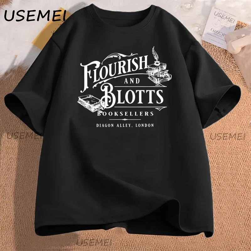 

Vintage Book Shop T-Shirt Men Women Causal Cotton Short Sleeve Tshirt Woman Clothing Streetwear High Quality Womens Clothing