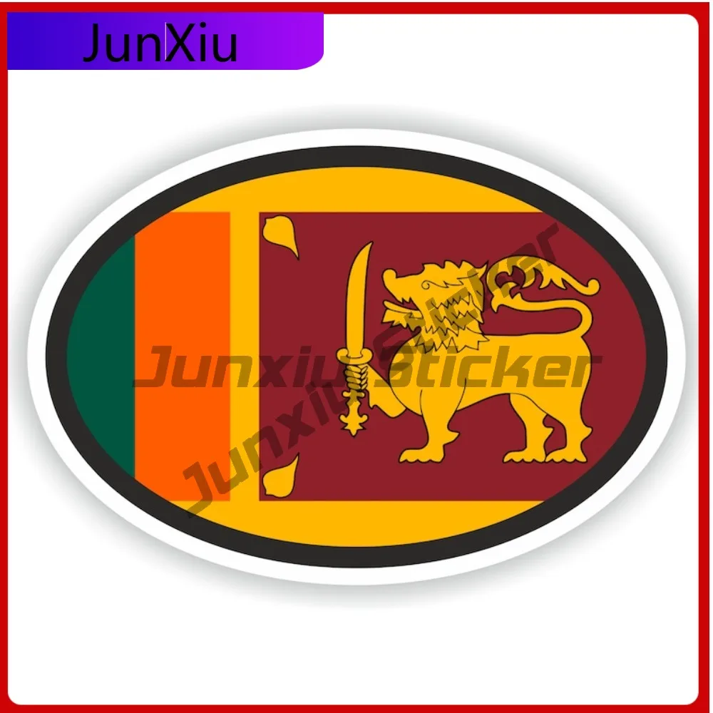 

Sri Lanka Stylish Boat Weatherproof Decal Vinyl Helmet Resistant Symbol Motorcycle Funny Scratch Trendy Accessory Cover Oval