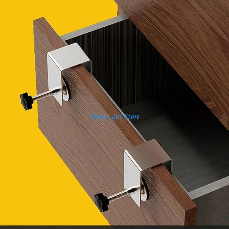 C7AB Stainless Steel Drawer Mounting Bracket for Drawer Installation, 2mm Drawer Clamp Fixer Accessory