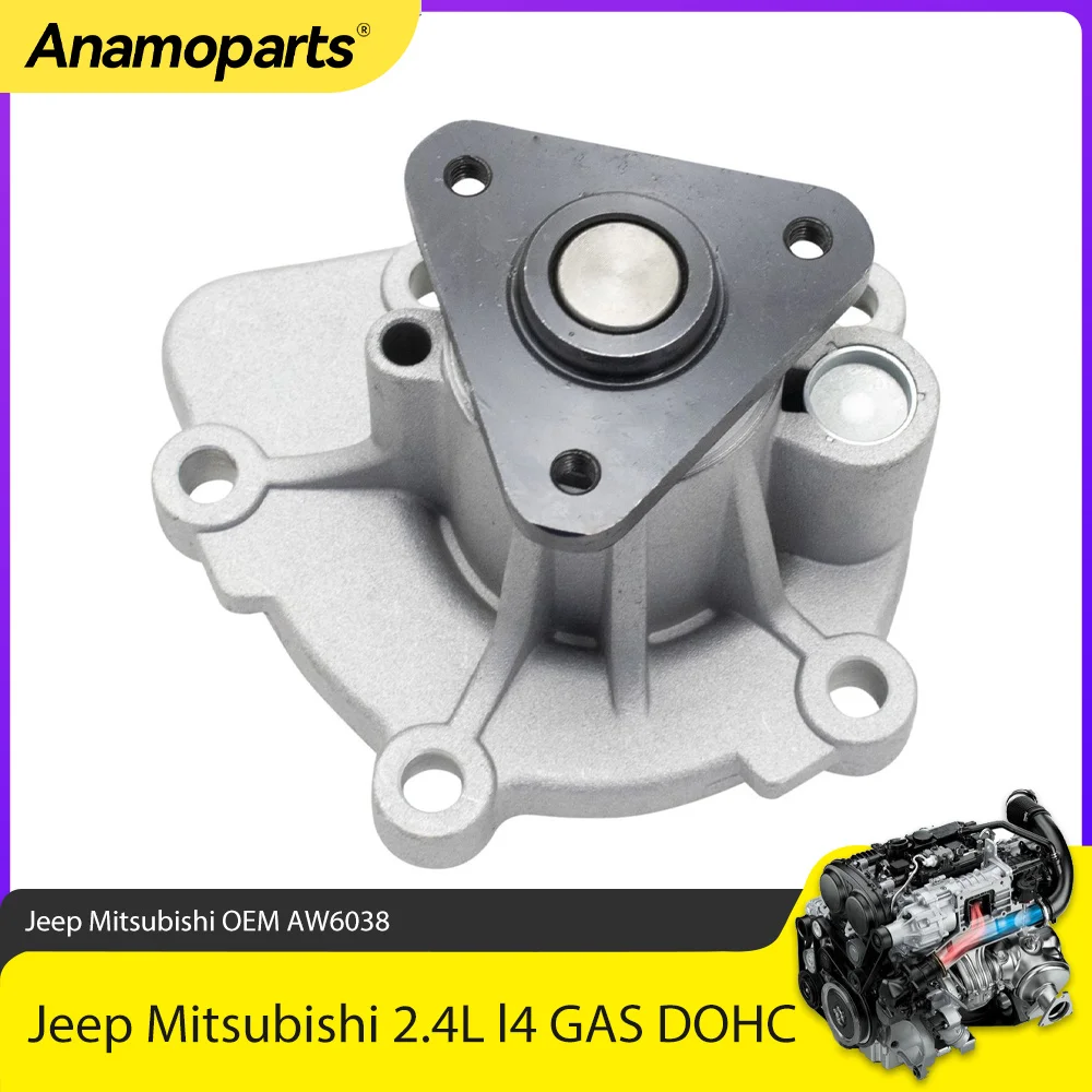 

Engine Coolant Water Pump Fit 1.8 L 2.0 2.4 L For Chrysler Dodge Jeep Mitsubishi 1.8L 2.0L 2.4L 2001-2017 OEM AW6038 1300A082