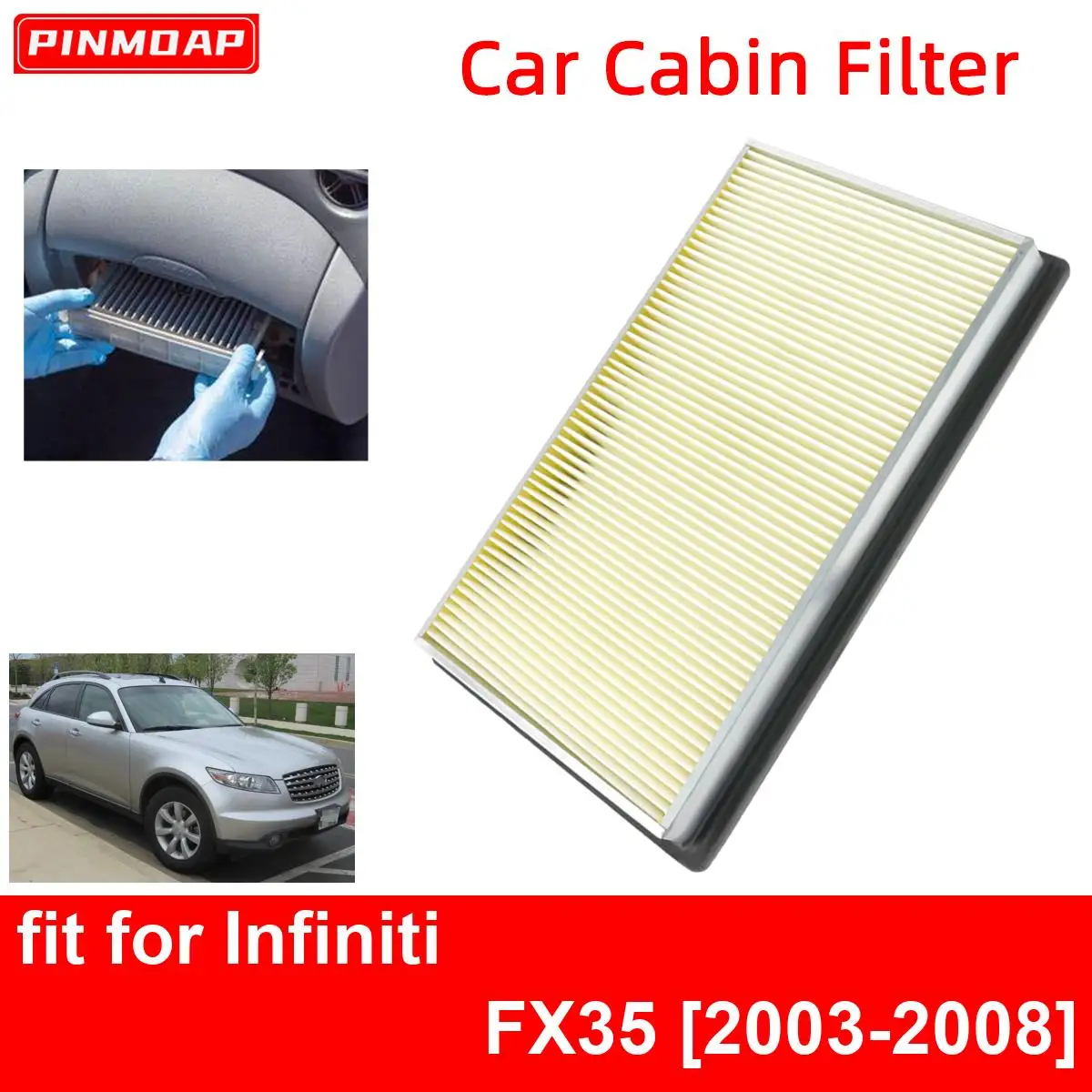 

Car Cabin Air Filter for Infiniti FX35 2003-2008 Auto Filters Carbon Fiber CA4309 16546-0Z000 16546-70J10 16546-V0100