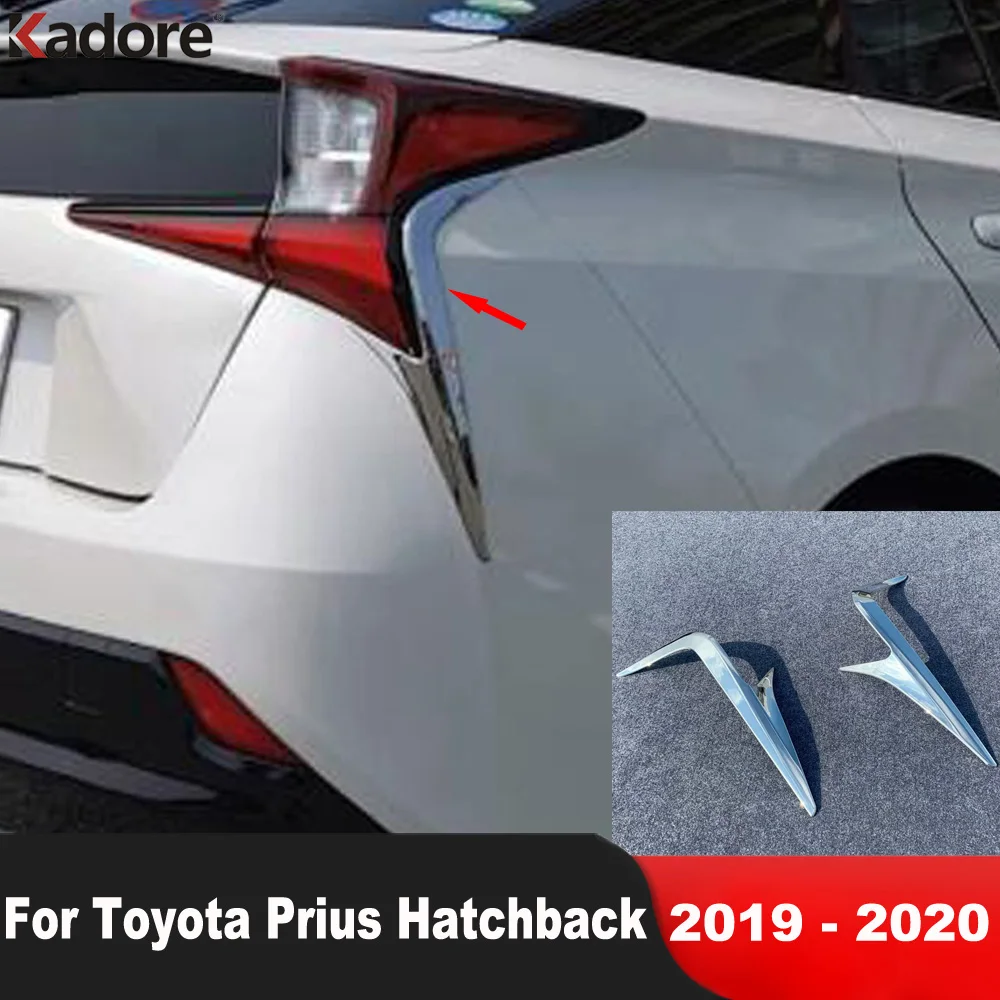 

Rear Tail Light Lamp Eyebrow Cover Trim For Toyota Prius Hatchback 2019 2020 Chrome Car Taillight Molding Strip Accessories