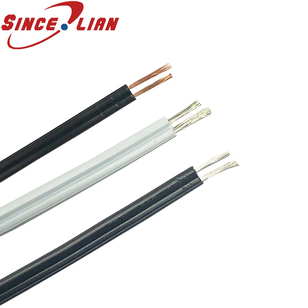 10 meters/lot Double Parallel Cable SPT-1 20AWG Parallel Line Power Wire 0.5 square 2pin Black Electrical Wire