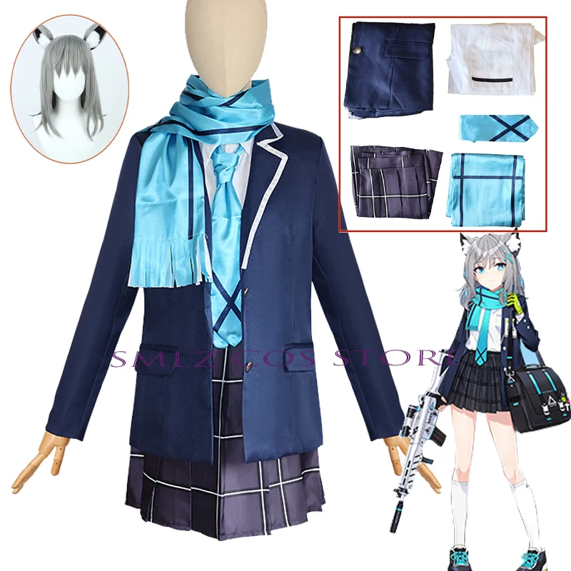 Speciale Aanbieding Sunaookami Shiroko Cosplay Spel Blauw Archief Kostuum School Jk Uniformen Pruikset Halloween Feest Outfits Voor Vrouw