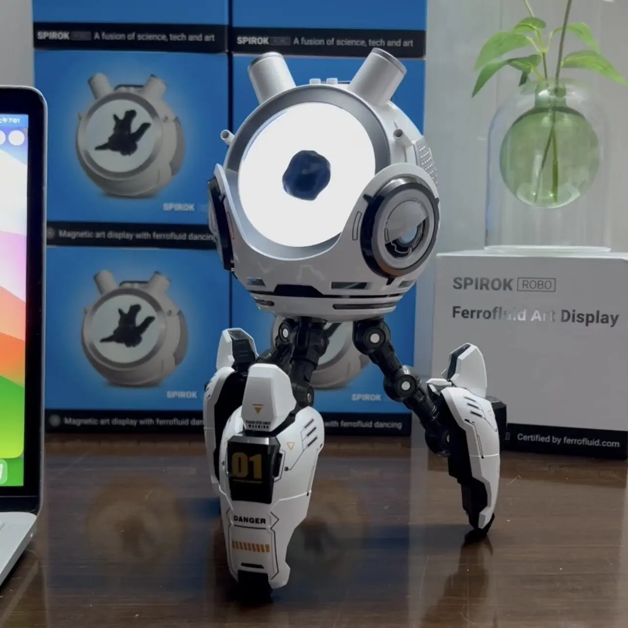 Magnetic Fluid Rhythm + Mecha Base, Table Tide Play Voice Control, Rhythm, Creative Gift Speakers Significant Other