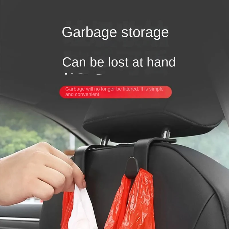 1 2 4 pcs Car Rear Seat Headrest Hook Set Of  Rear Seat Hooks Car Handbags Clothes Grocery Bags Car Interior Accessories