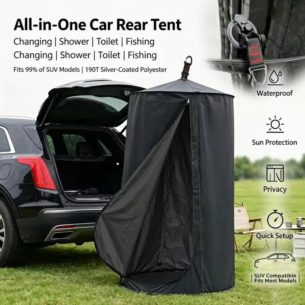 Waterproof Oxford Privacy Tent Portable Hanging Shower Changing Room Car Rear Tent for Camping Beach Outdoor Toilet Shelter