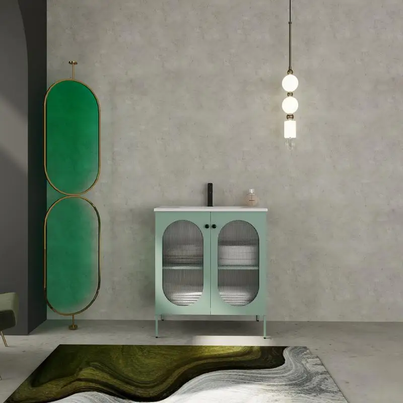 

30" Freestanding Bath Vanity w/ Ceramic Sink - Stylish Storage Solution for Modern Bathrooms